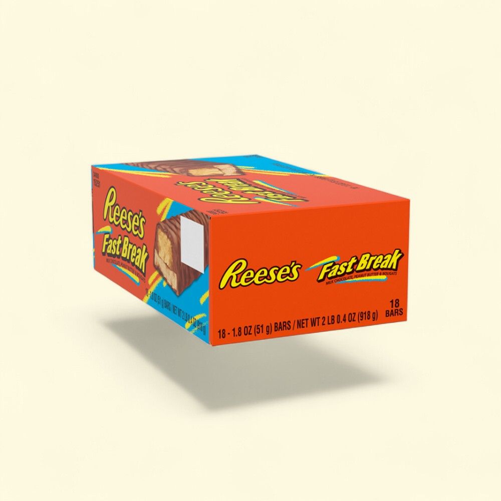 Reese's Fast Break Chocolate Peanut Butter Bars (18-Count) — authentic US product shipped worldwide by Treatspree
