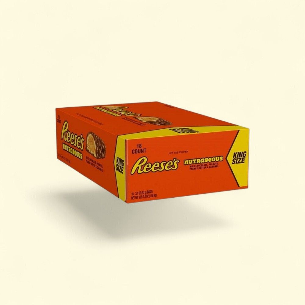 Reese's Nutrageous King Size Chocolate Bar (18 Count Box) — authentic US product shipped worldwide by Treatspree