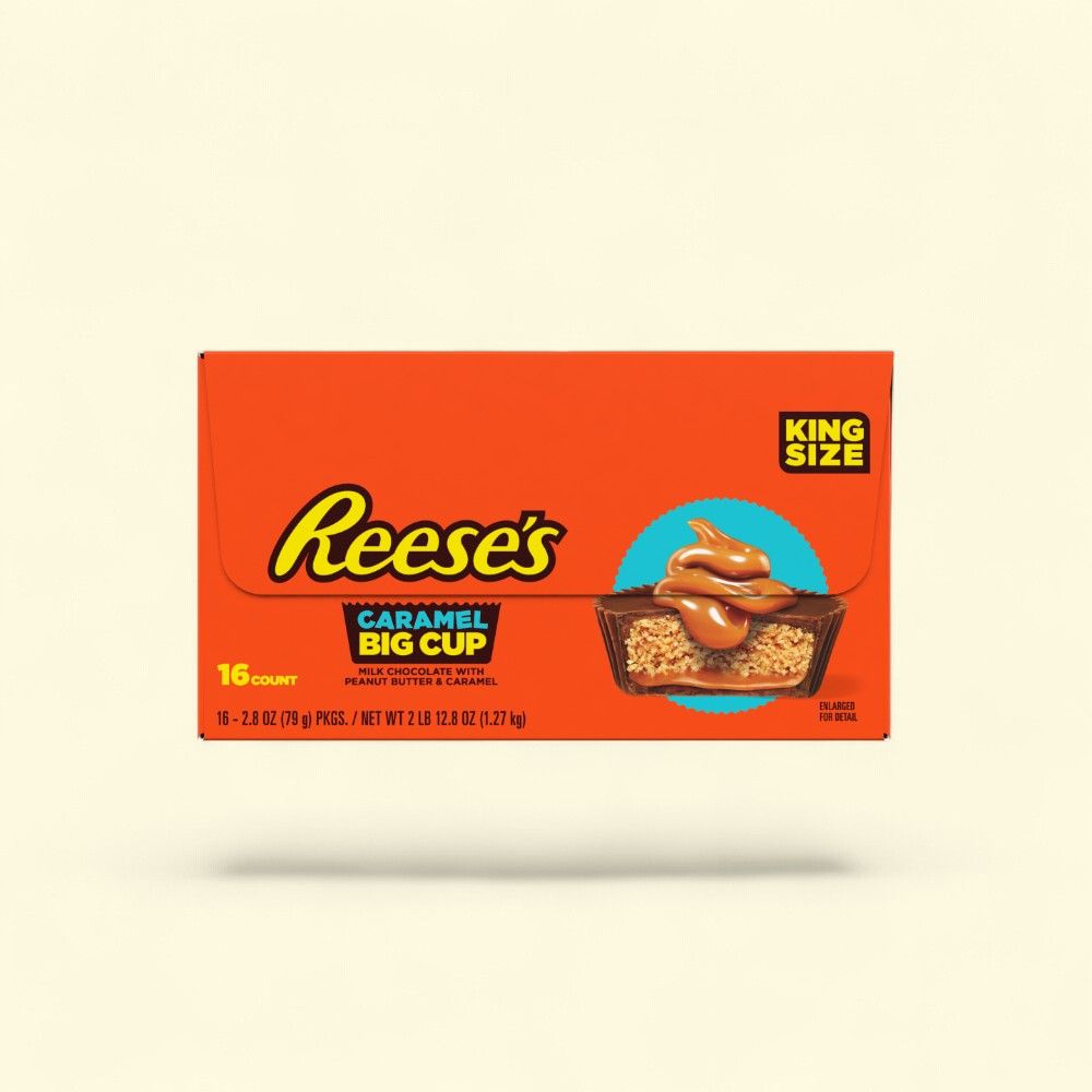 Reese's Peanut Butter Cup with Caramel King Size 16-Count — authentic US product shipped worldwide by Treatspree
