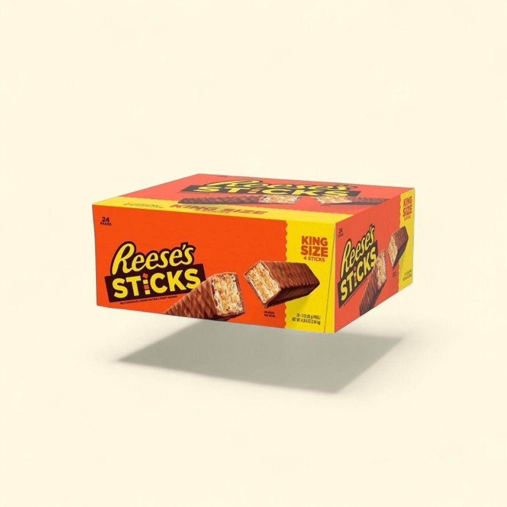 Reese's Sticks Milk Chocolate Peanut Butter Wafer Bar, King Size 24-Pack — authentic US product shipped worldwide by Treatspree