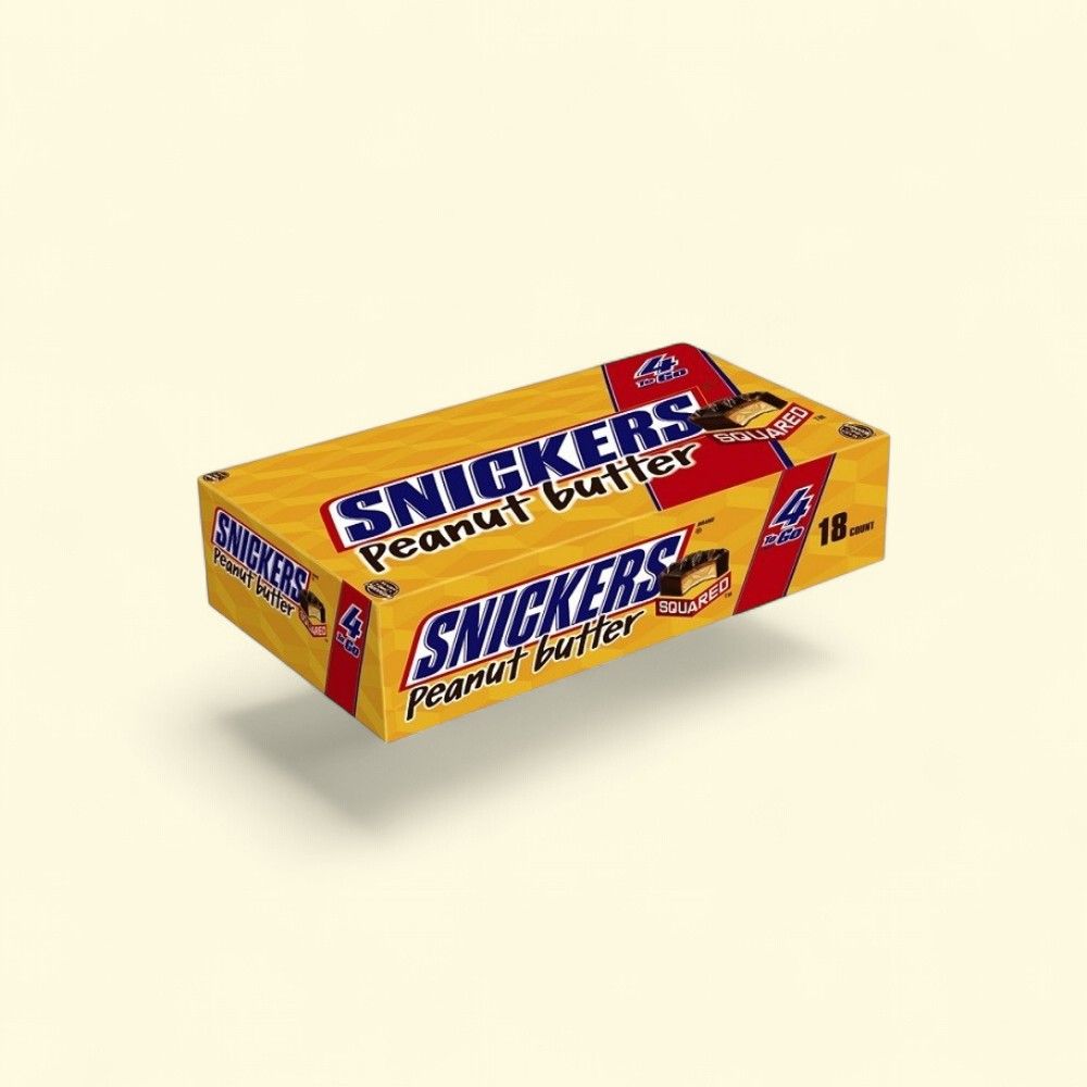 Snickers Peanut Butter King Size Squares 18-Pack — authentic US product shipped worldwide by Treatspree