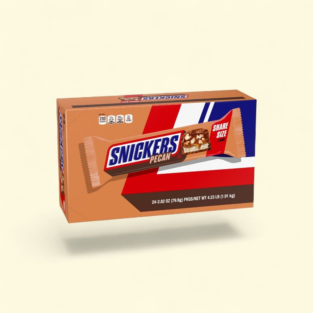 Snickers Pecan Share Size Bar 2.82 oz (Pack of 24) — authentic US product shipped worldwide by Treatspree