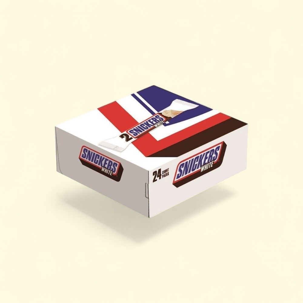 Snickers White King Size Chocolate Bars (24 Count) — authentic US product shipped worldwide by Treatspree