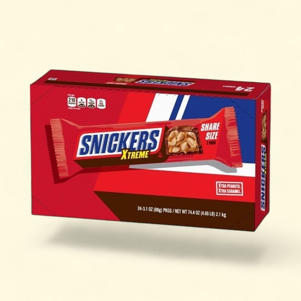 SNICKERS XTREME Chocolate Bars - 24 Count — authentic US product shipped worldwide by Treatspree