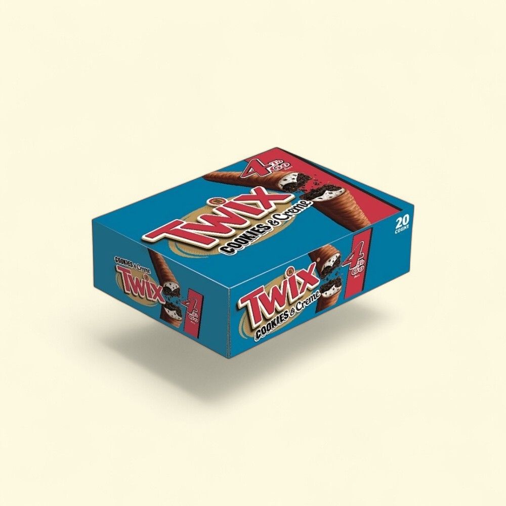 Twix Cookies & Creme King Size Bars - 20 Count — authentic US product shipped worldwide by Treatspree