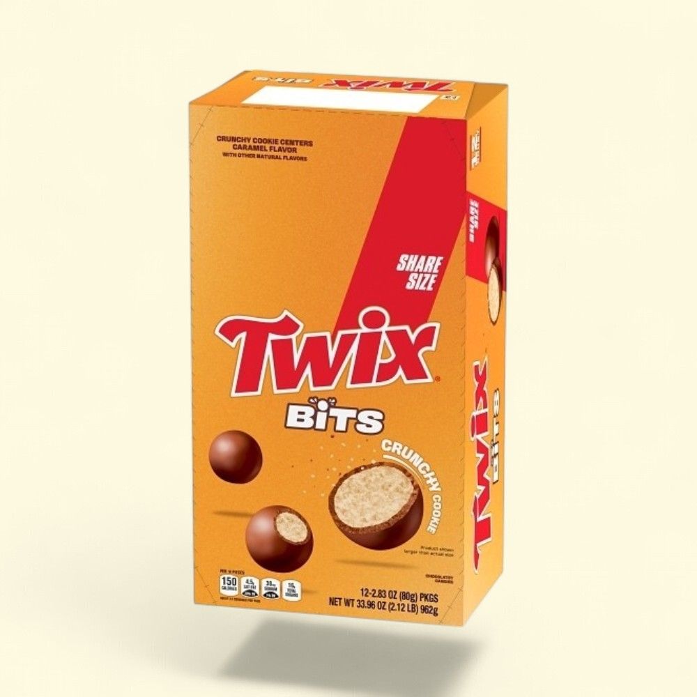 Twix Crunchy Cookie Chocolate Bits Share Size (12 x 2.83oz) — authentic US product shipped worldwide by Treatspree
