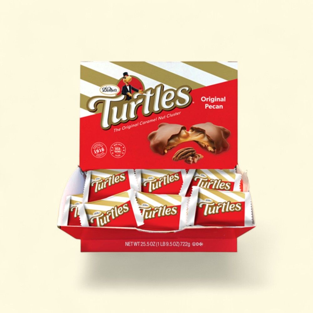 TURTLES Original Pecan Candy, 44 Count (25.5 oz) — authentic US product shipped worldwide by Treatspree