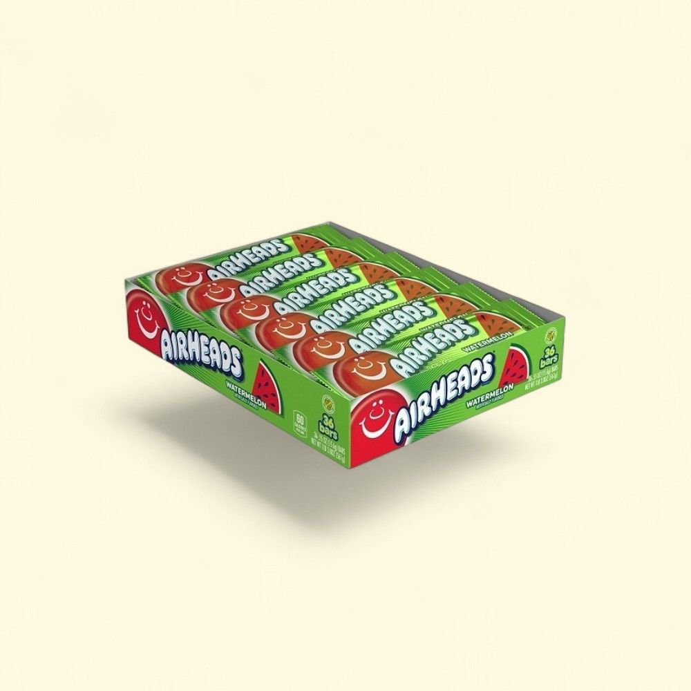 Airheads Watermelon Chewy Candy (36 Count) — authentic US product shipped worldwide by Treatspree