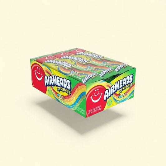 Airheads Xtreme Rainbow Berry Belt Candy - 18 Count — authentic US product shipped worldwide by Treatspree