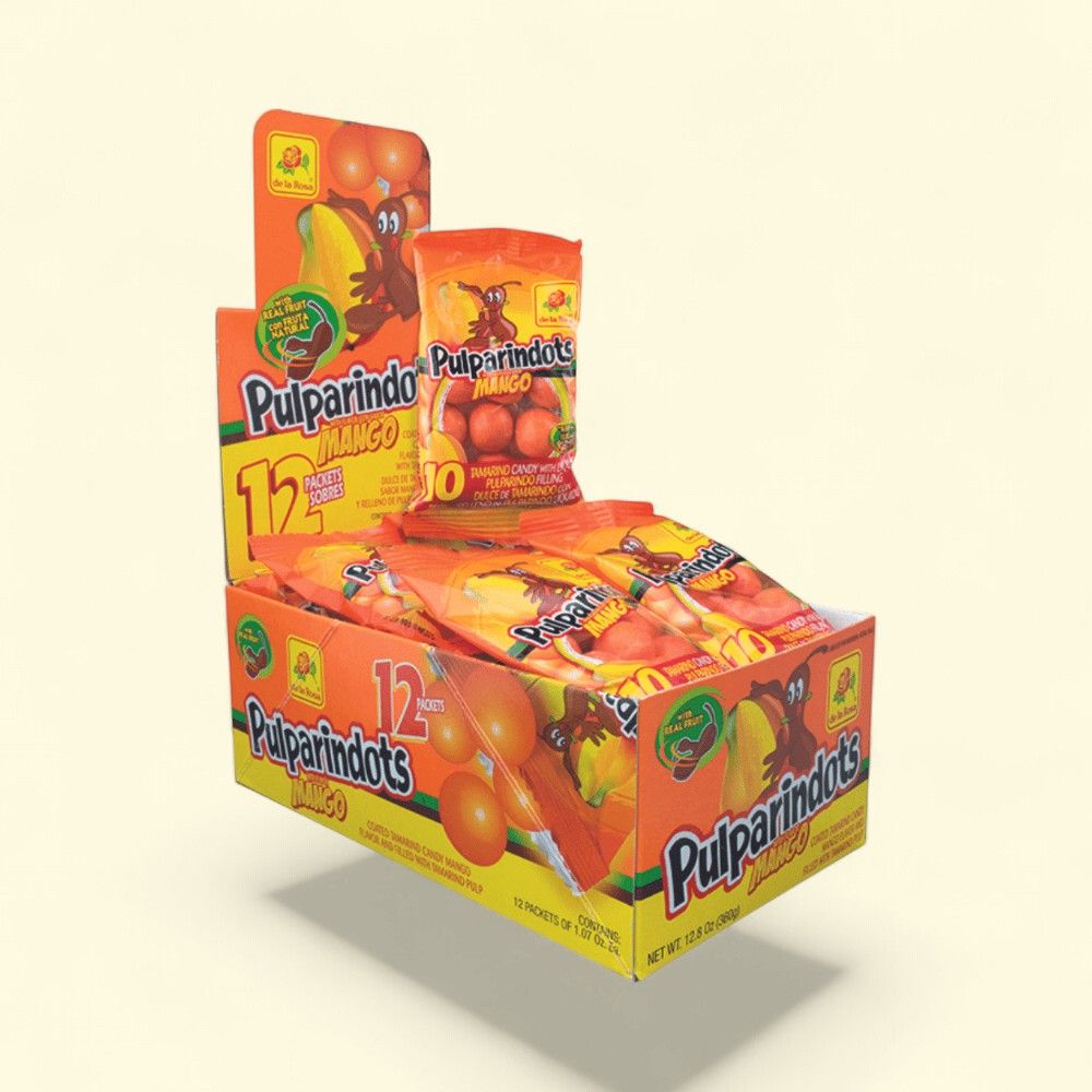 De La Rosa Pulparindots Mango Tamarind Candy (12 Count) — authentic US product shipped worldwide by Treatspree
