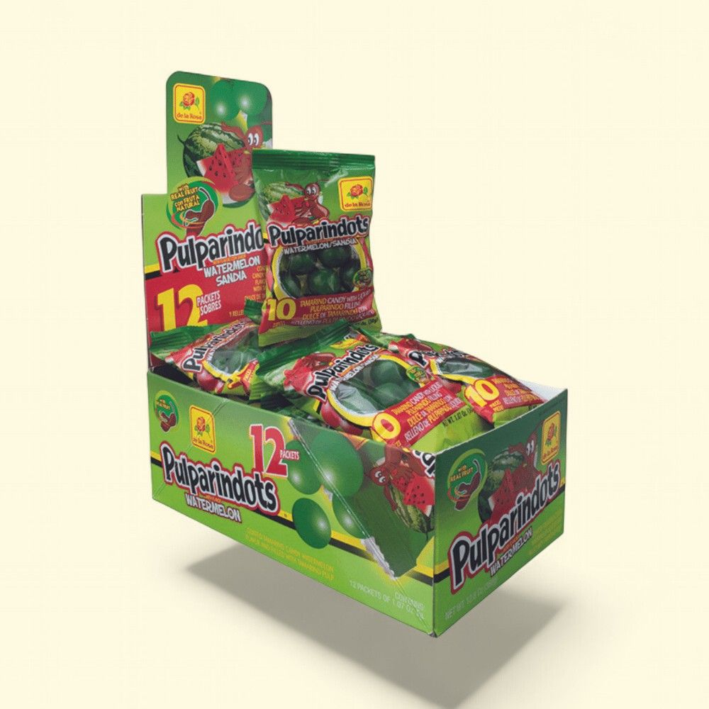De La Rosa Pulparindots Sandia Tamarind Candy 12-Count — authentic US product shipped worldwide by Treatspree