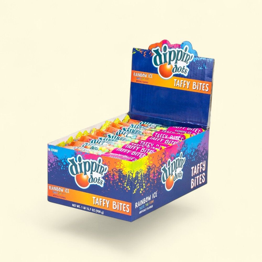 Dippin' Dots Assorted Taffy Bites Candy Bags - 36 Count — authentic US product shipped worldwide by Treatspree