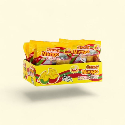 Dulces Ravi Crazy Mango Jellies, 12-Count (2oz) — authentic US product shipped worldwide by Treatspree