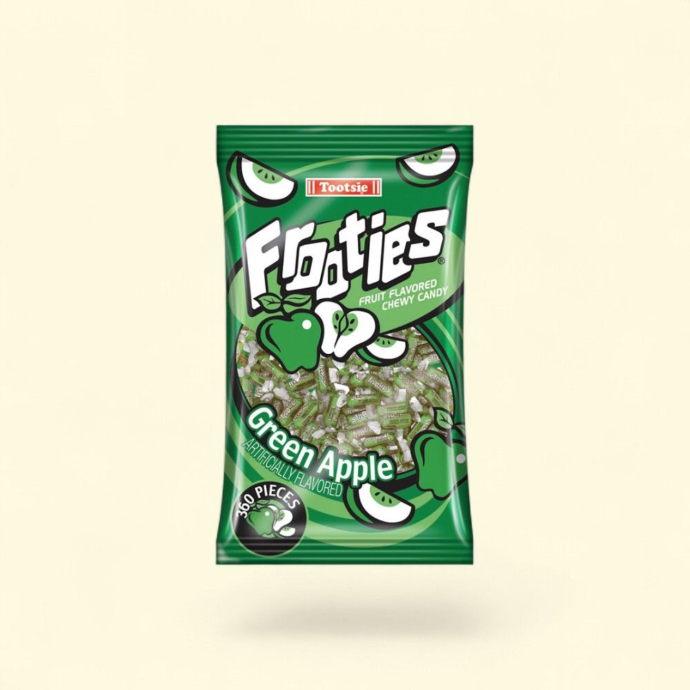 Frooties Green Apple Chewy Candy - 360 Count – authentic US product shipped worldwide by Treatspree