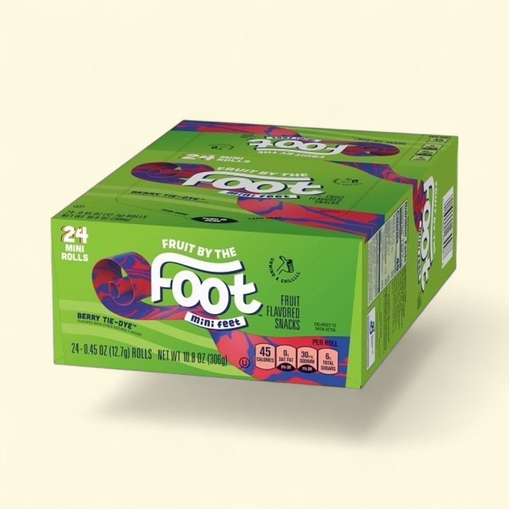 Fruit by the Foot Mini Feet Berry Tie-Dye Candy - 24 Count — authentic US product shipped worldwide by Treatspree