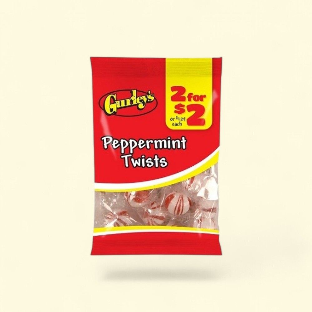 Gurley's Peppermint Twist Hard Candy - 12 Count — authentic US product shipped worldwide by Treatspree