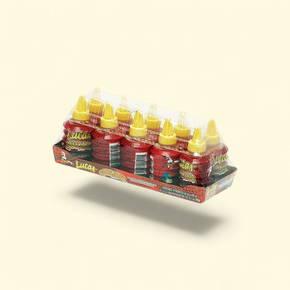 Lucas Gusano Chamoy Liquid Candy - 10 Count — authentic US product shipped worldwide by Treatspree