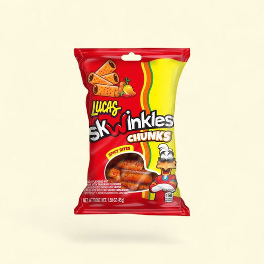 Lucas Skwinkles Mango Hot Candy with Chamoy (6-Count) — authentic US product shipped worldwide by Treatspree