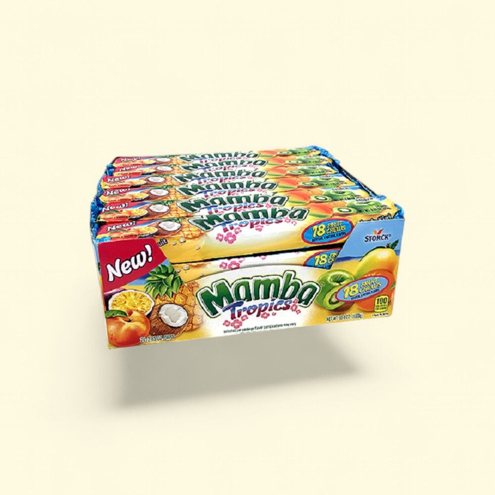 Mamba Tropics Chewy Candy, 24 Count — authentic US product shipped worldwide by Treatspree