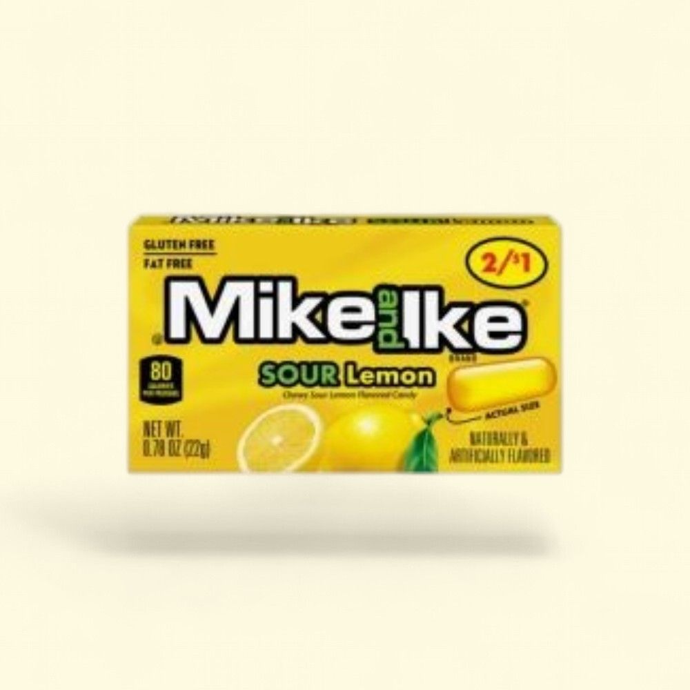 Mike and Ike Sour Lemon Chewy Candy (24 Count) — authentic US product shipped worldwide by Treatspree