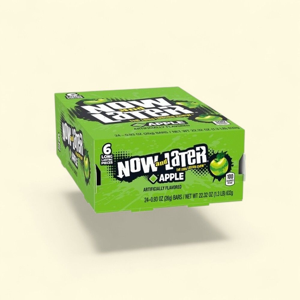 Now & Later Apple Chewy Candy, 24 Count — authentic US product shipped worldwide by Treatspree