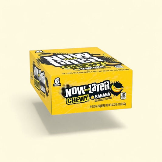Now & Later Chewy Banana Taffy Candy, 24 Count — authentic US product shipped worldwide by Treatspree
