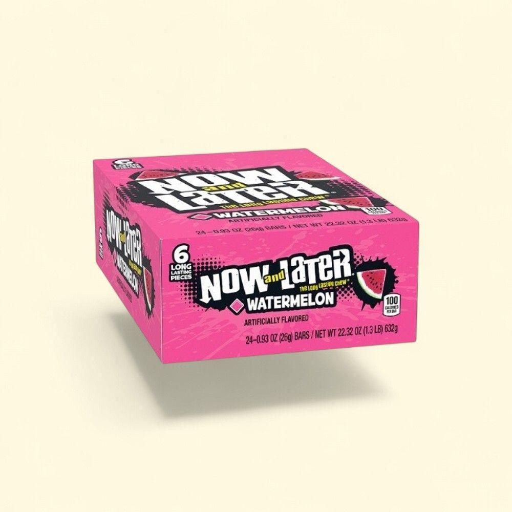 Now & Later Watermelon Chews, 24 Count — authentic US product shipped worldwide by Treatspree