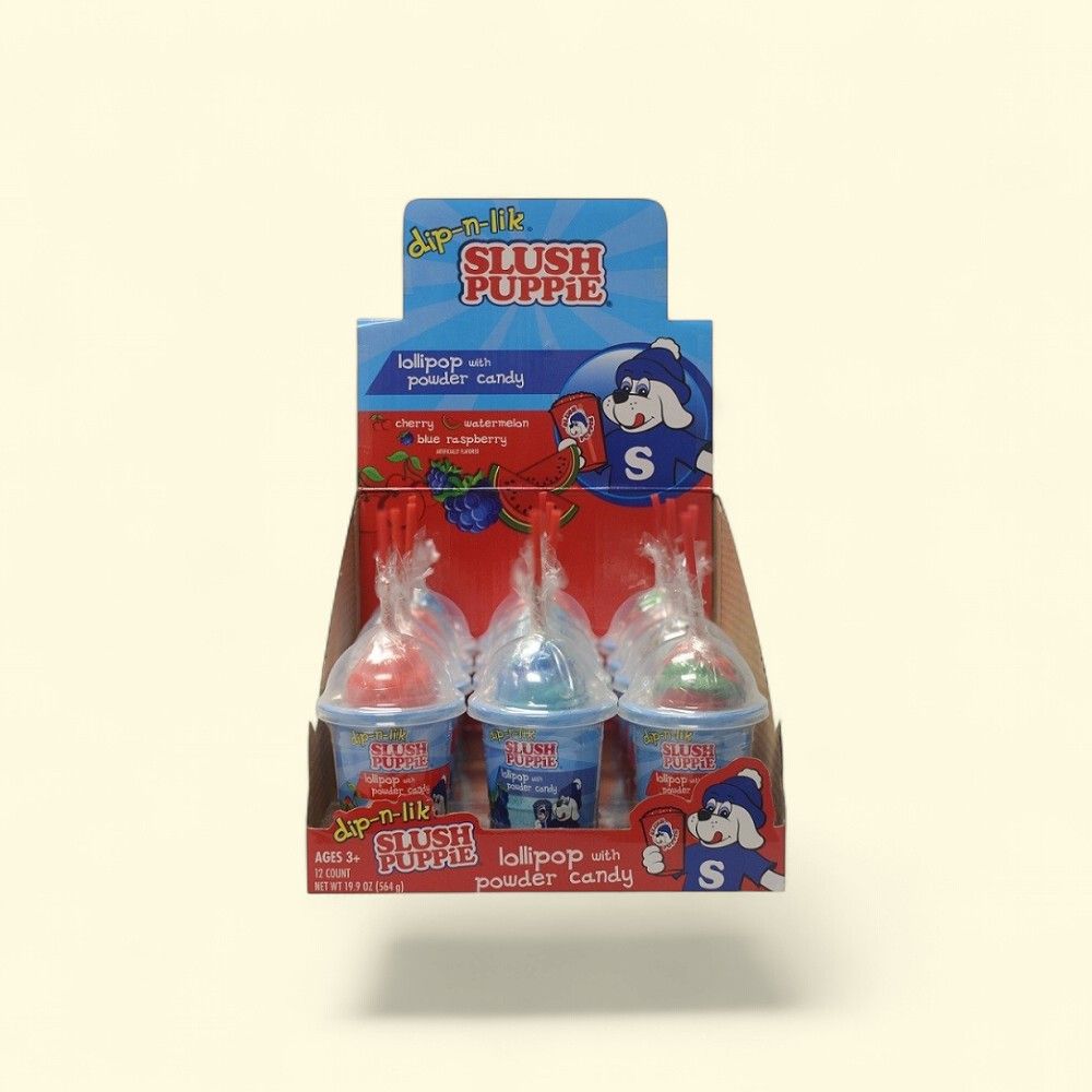 Slush Puppie Dip-N-Lik Candy - Cherry, Blue Raspberry, Watermelon — authentic US product shipped worldwide by Treatspree