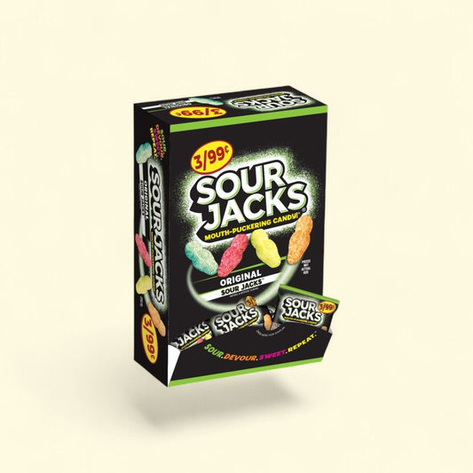 Sour Jacks Original Sour Wedges Candy, 24 Count, 0.5oz Each — authentic US product shipped worldwide by Treatspree