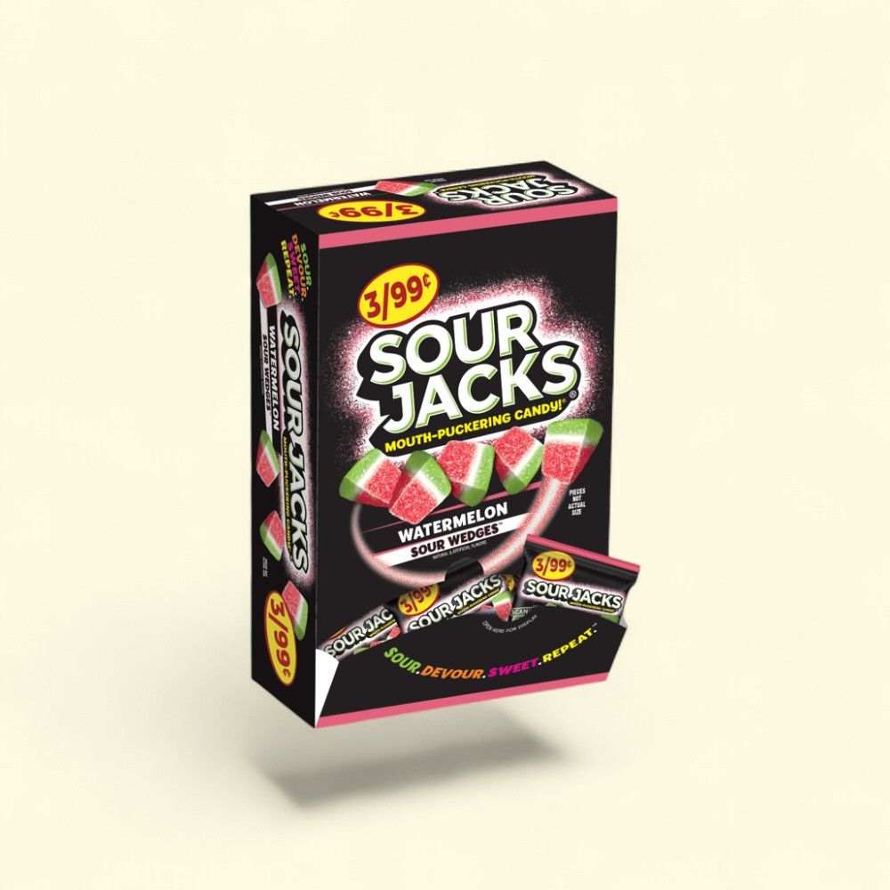 Sour Jacks Watermelon Sour Wedges Candy — authentic US product shipped worldwide by Treatspree
