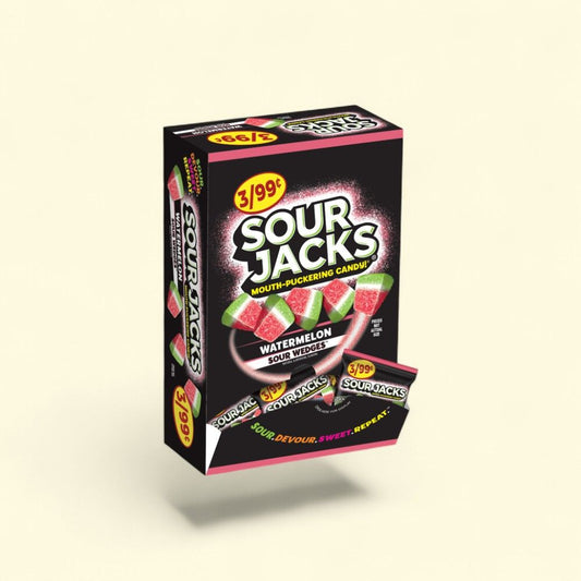 Sour Jacks Watermelon Sour Wedges Candy — authentic US product shipped worldwide by Treatspree