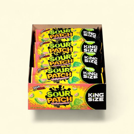 Sour Patch Kids Watermelon King Size Candy 3.4oz (Pack of 18) — authentic US product shipped worldwide by Treatspree