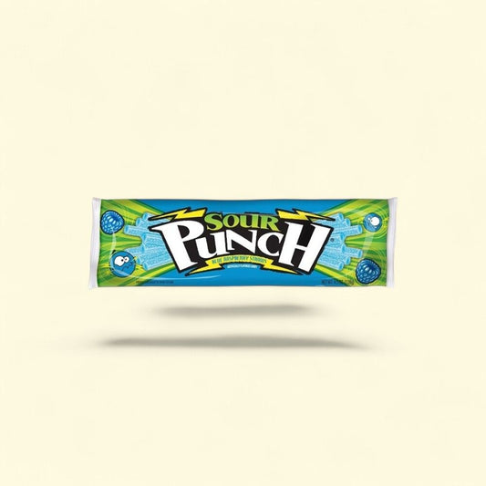 Sour Punch Blue Raspberry Straws Candy (24 Count) — authentic US product shipped worldwide by Treatspree