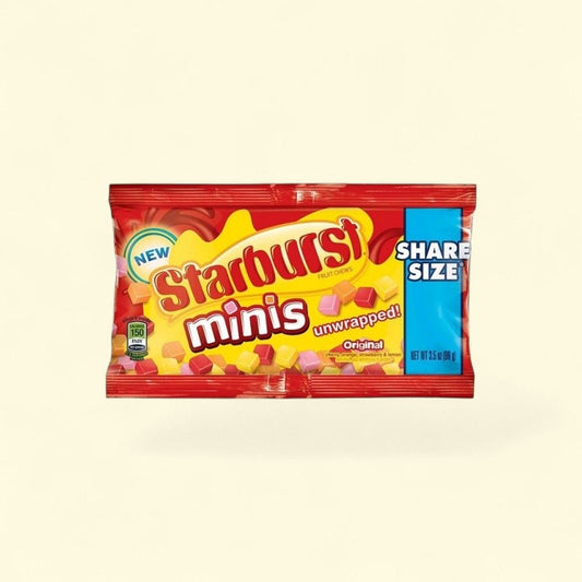 Starburst Original Minis King Size Chewy Candy 15-Count — authentic US product shipped worldwide by Treatspree