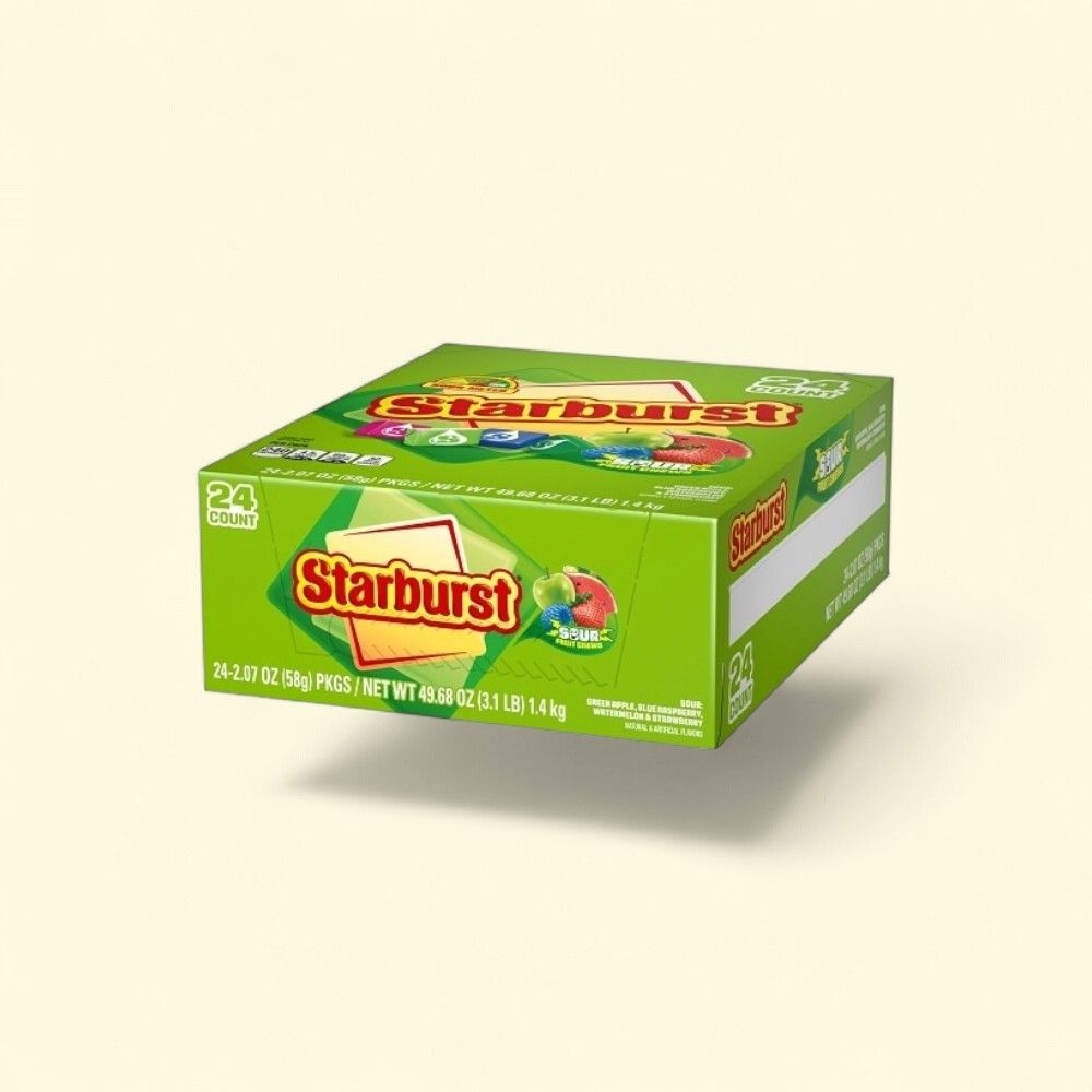 Starburst Sour Fruit Chews (24ct) — authentic US product shipped worldwide by Treatspree