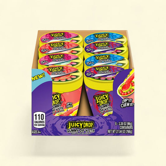 Topps Juicy Drop Dip N Stix Gummies Cup — authentic US product shipped worldwide by Treatspree