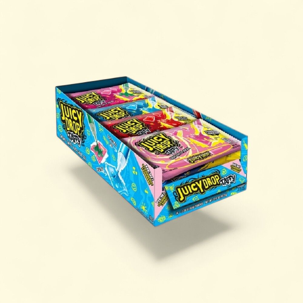 Topps Juicy Drop Taffy Candy, 16 Count — authentic US product shipped worldwide by Treatspree