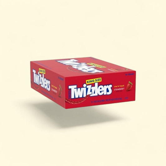 TWIZZLERS Strawberry Twists King Size Candy - 15 Count — authentic US product shipped worldwide by Treatspree