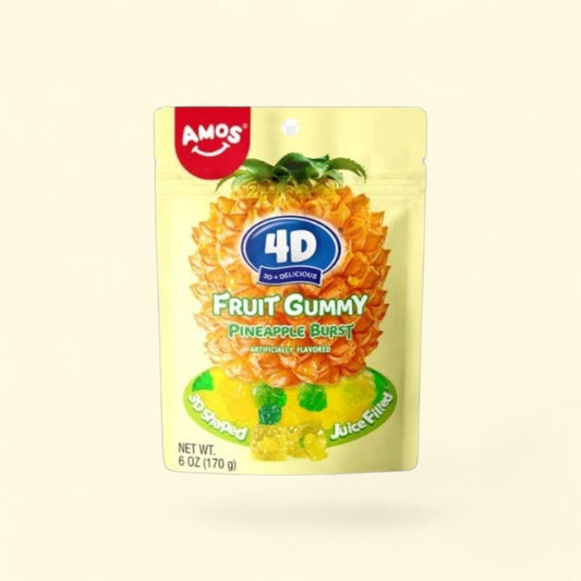 4D Pineapple Burst Gummy Candy, 6oz Bag — authentic US product shipped worldwide by Treatspree