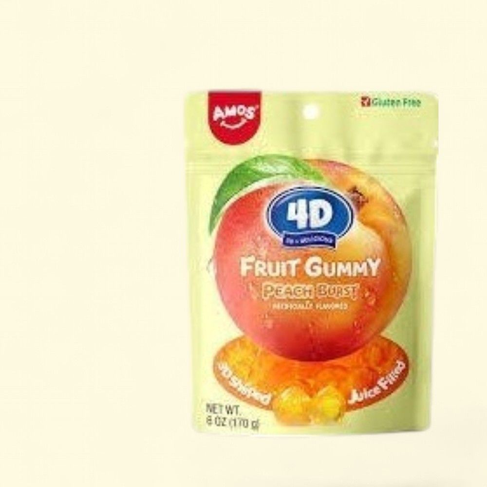 4D Southern Peach Burst Gummy Peg Bag, 6oz — authentic US product shipped worldwide by Treatspree
