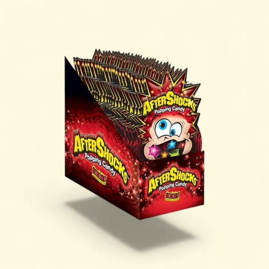 Aftershock Cherry Popping Candy, 24 Count (0.33oz Each) — authentic US product shipped worldwide by Treatspree