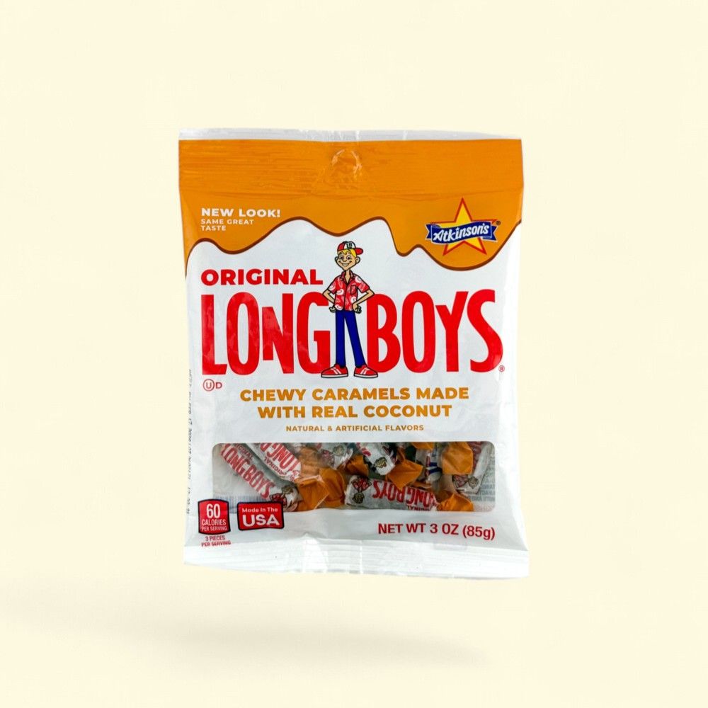 Atkinson's Coconut Chews Candy Peg Bag 3oz — authentic US product shipped worldwide by Treatspree