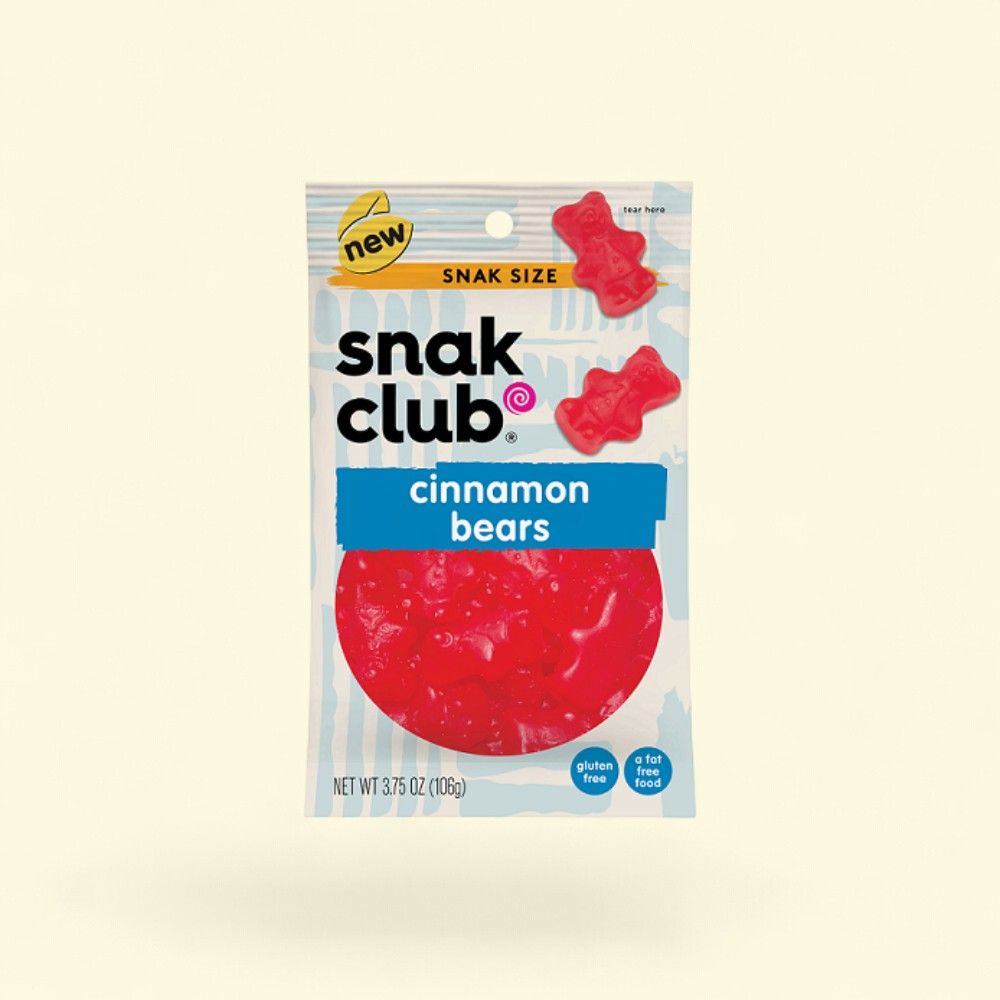 Snak Club Cinnamon Bears Gummy Candy, 3.75 oz — authentic US product shipped worldwide by Treatspree