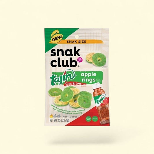 Snak Club Tajin Apple Rings - Sweet & Spicy Gummy Candy — authentic US product shipped worldwide by Treatspree