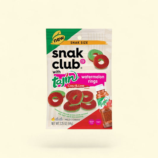 Snak Club Tajin Watermelon Rings Chewy Candy - 2.25oz — authentic US product shipped worldwide by Treatspree