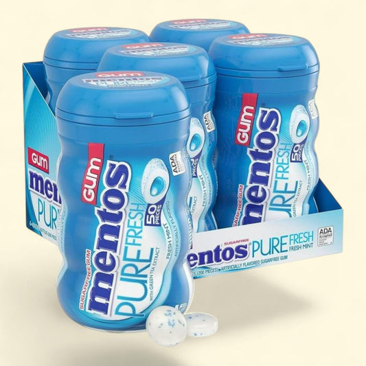 Mentos Pure Fresh Mint Chewing Gum, 50 pcs., 4 pk.