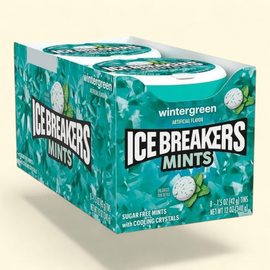 ICE BREAKERS Wintergreen Sugar Free Breath Mints, 1.5 oz.