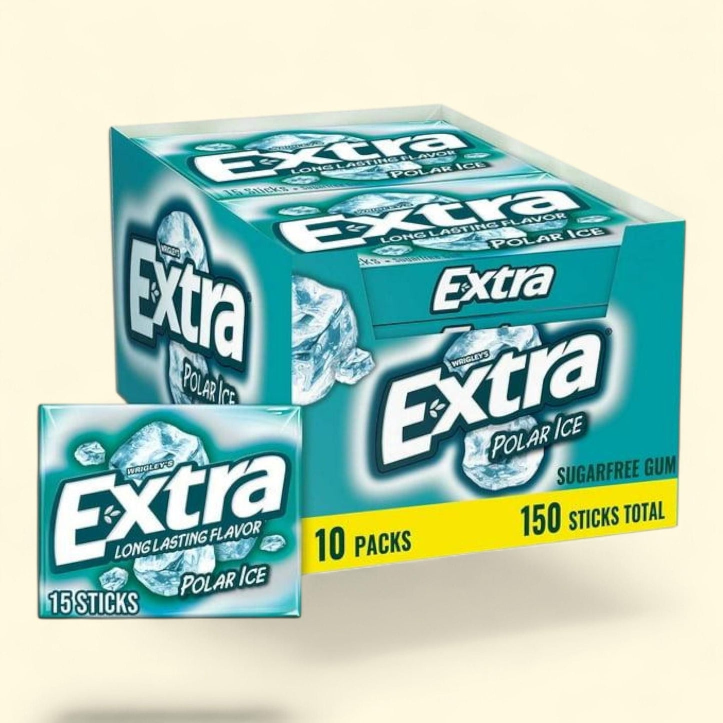 Extra Polar Ice Sugar Free Chewing Gum, 15 pcs., 10 pk.
