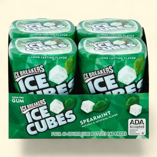 Ice Breakers Ice Cubes Spearmint Sugar Free Gum, 40 pcs., 4 pk.