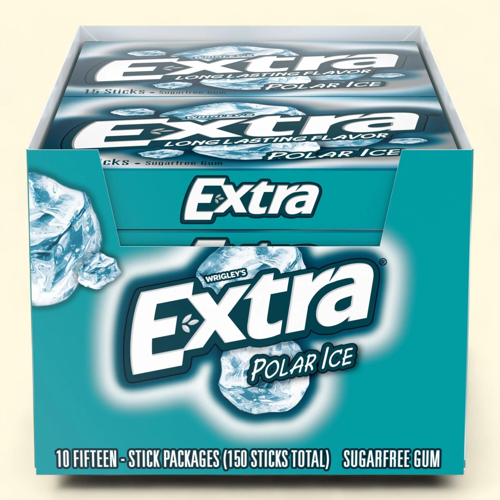 Extra Polar Ice Chewing Gum, 15 Sticks, 10-count — authentic US product shipped worldwide by Treatspree